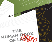 Illustration of book titled human book of life
