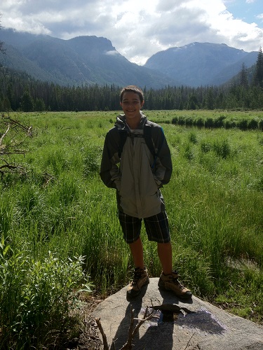 Nils hiking near Grand Lake, CO, July 2012